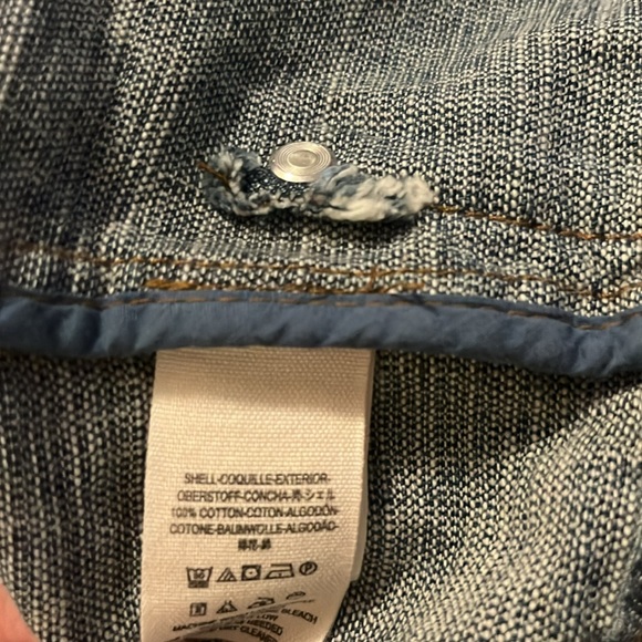 Free People Elijah Distressed Lightweight Oversized Denim Bomber Jean Jacket - Picture 4 of 6